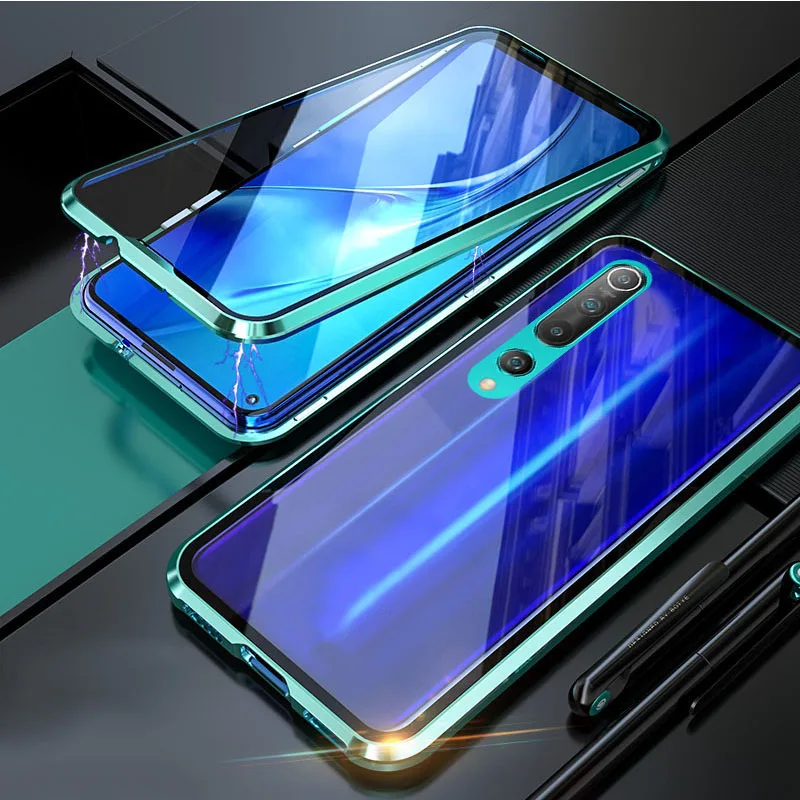 Для Xiaomi Mi 10 / Pro двухстороннее магнитное стекло 2 в 1 адсорбционный металлический