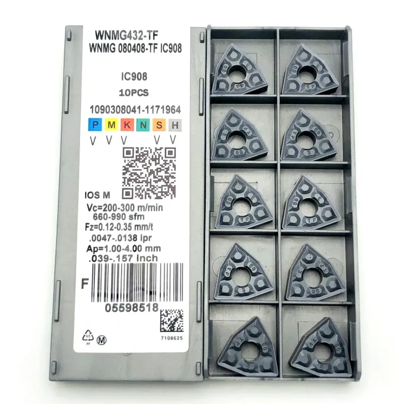 WNMG080408 TF IC907 908 WNMG432 External turning tool Carbide insert Lathe tool parts Turning insert WNMG 080404 Turning tools
WNMG080408 TF IC907 908 WNMG432 External turning tool Carbide insert Lathe tool parts Turning insert WNMG 080404 Turning tools