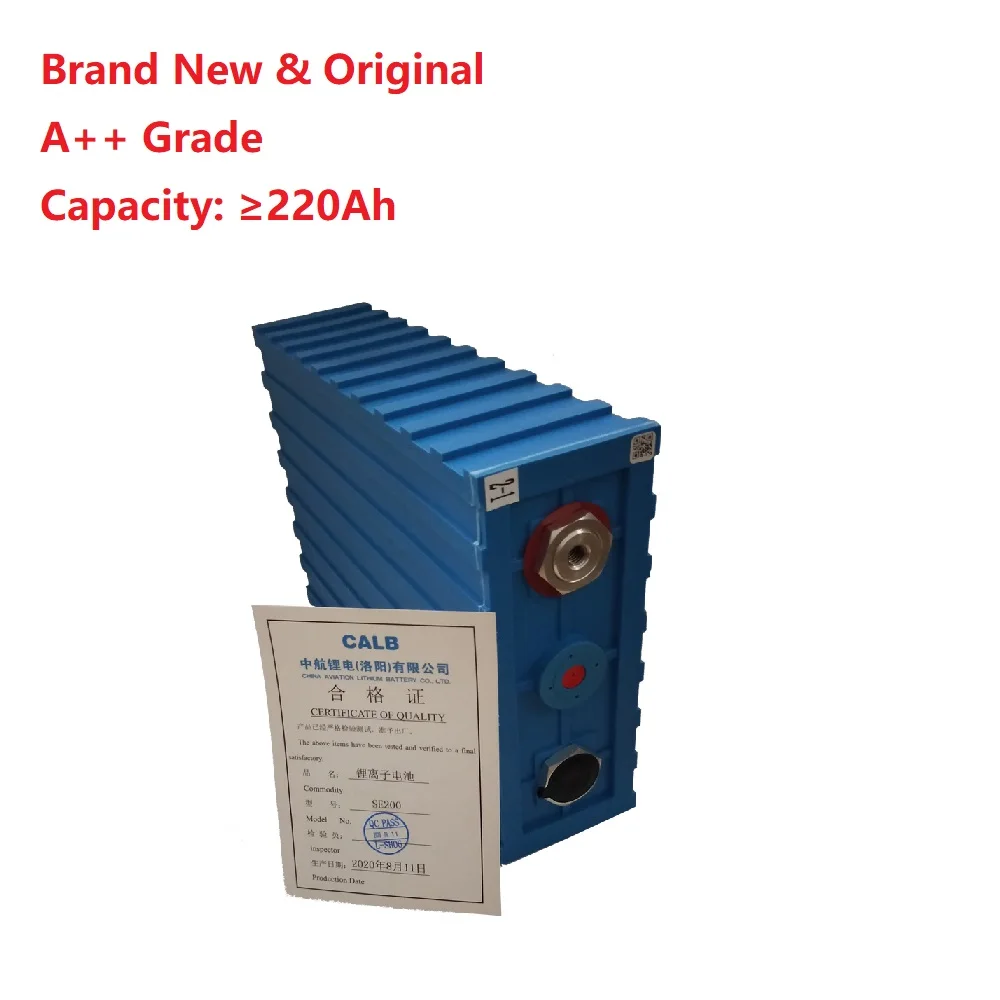4pcs/Lot CALB 200Ah 3.2V SE200AH Lithium LiFePO4 Cell Batteries SE200 Plastic pack for solar RV EV 12V 24V EU US TH VN TAX FREE
4pcs/Lot CALB 200Ah 3.2V SE200AH Lithium LiFePO4 Cell Batteries SE200 Plastic pack for solar RV EV 12V 24V EU US TH VN TAX FREE