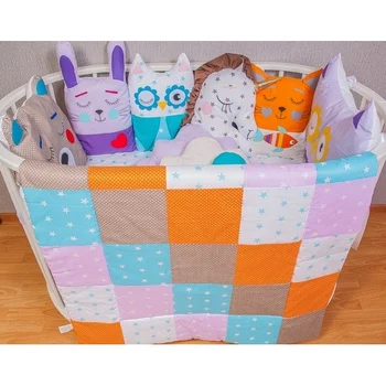 Комплект в круглую-овальную кровать "Зверята" Комплекты в круглую/овальную кроватку
Комплект в круглую-овальную кровать "Зверята" Комплекты в круглую/овальную кроватку