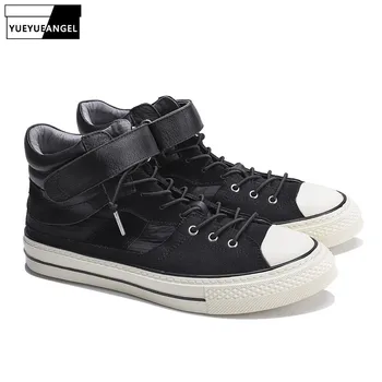 Brand Fashion Mens High Top Casual Shoes Genuine Leather Patchwork Canvas Joggers Sneakers Man Lace Up Streetwear Trainers Shoes
Brand Fashion Mens High Top Casual Shoes Genuine Leather Patchwork Canvas Joggers Sneakers Man Lace Up Streetwear Trainers Shoes