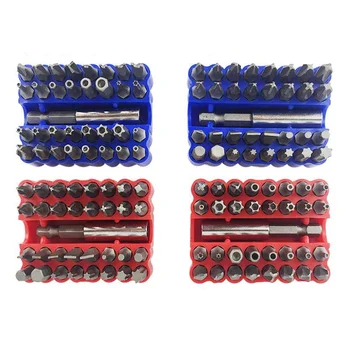 33pcs Security Screwdriver Tamper Proof Bit Set CR-V Torq Torx Hex Star Spanner with 1/4" Magnetic Holder Woodworking Tools Box
33pcs Security Screwdriver Tamper Proof Bit Set CR-V Torq Torx Hex Star Spanner with 1/4" Magnetic Holder Woodworking Tools Box