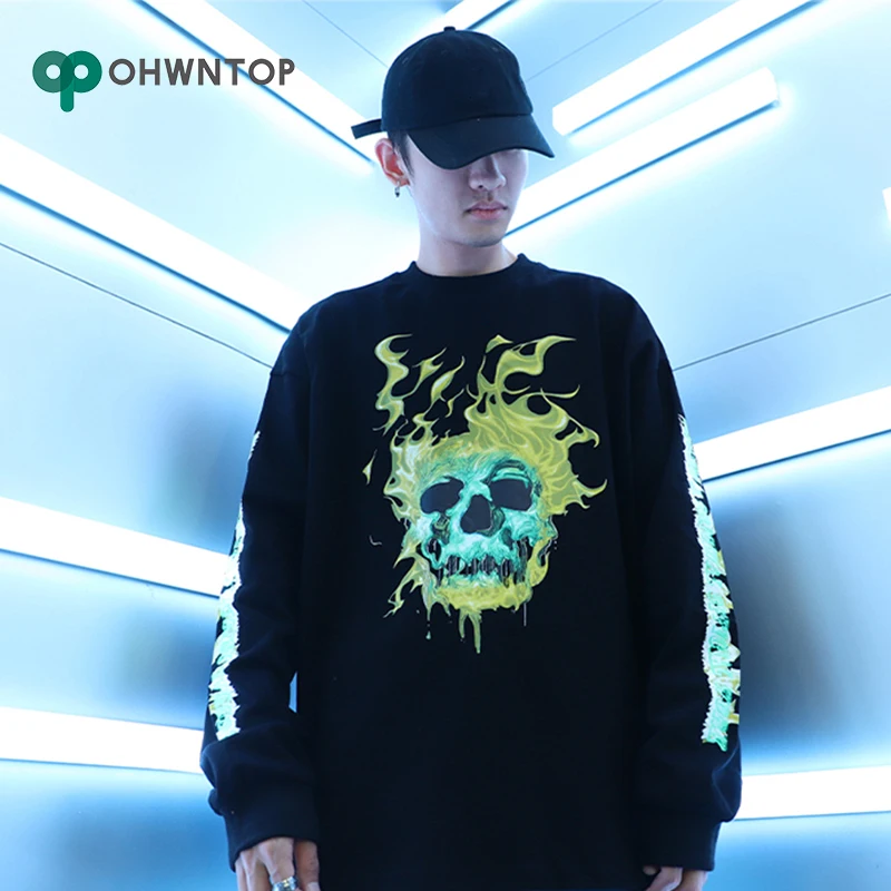 Fire Skull Printed Long Sleeve Tees Shirts 2020 Men Hip Hop Hisper Punk Rock Streetwear Male Fashion Casual Tops Cotton T Shirt
Fire Skull Printed Long Sleeve Tees Shirts 2020 Men Hip Hop Hisper Punk Rock Streetwear Male Fashion Casual Tops Cotton T Shirt