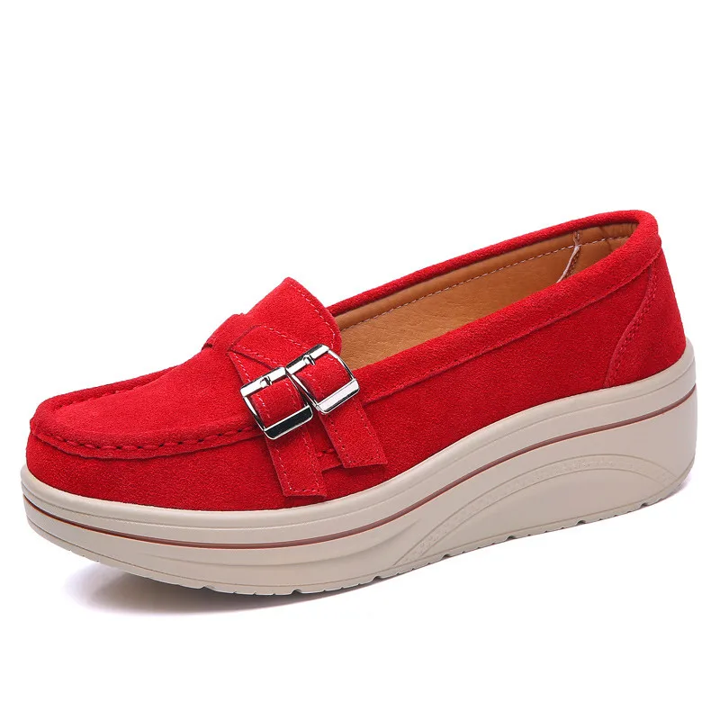 Large size leather ladies thick bottom increased versatile comfortable rocking shoes
Large size leather ladies thick bottom increased versatile comfortable rocking shoes