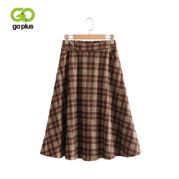 GOPLUS Autumn Winter High Waist Pleated Skirts Womens Elegant Vintage Midi Skirts Elastic Waist Pockets Female Plaid Skirt C6584
GOPLUS Autumn Winter High Waist Pleated Skirts Womens Elegant Vintage Midi Skirts Elastic Waist Pockets Female Plaid Skirt C6584