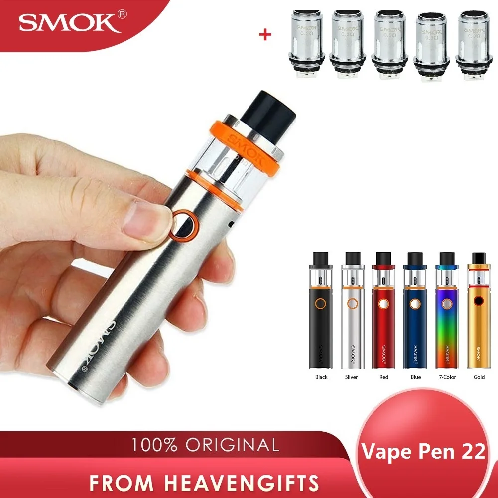 Оригинальный SMOK Vape Pen 22 комплект со встроенным аккумулятором 1650 мАч без