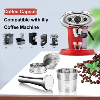 Reusable Coffee Filter for ILLY Y3.2 X9 X8 X7.1 Y5 Y3 Y1.1 Coffee Machine Stainless Steel Coffee Capsule Cups with Tamper
Reusable Coffee Filter for ILLY Y3.2 X9 X8 X7.1 Y5 Y3 Y1.1 Coffee Machine Stainless Steel Coffee Capsule Cups with Tamper