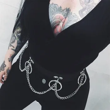 2020 Fashion Women Gothic Black PU Belts Chain Hidden Button Goth Cosplay Punk Style Hip Hop Female Belt Casual Gothic Belt
2020 Fashion Women Gothic Black PU Belts Chain Hidden Button Goth Cosplay Punk Style Hip Hop Female Belt Casual Gothic Belt