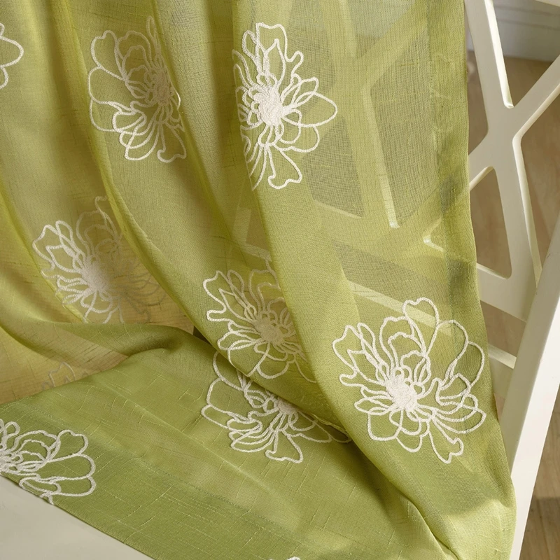 Home Decoration Curtain Exquisite Embroidered Screen Curtain Green Living Room Bedroom Floating Curtain Cloth Rural Simple
Home Decoration Curtain Exquisite Embroidered Screen Curtain Green Living Room Bedroom Floating Curtain Cloth Rural Simple