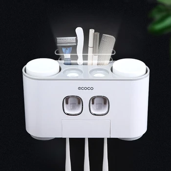 Automatic Toothpaste Dispenser Wall Mounted Dust-proof Toothbrush Holder With Cups Multifunction Bathroom Accessories Sets
Automatic Toothpaste Dispenser Wall Mounted Dust-proof Toothbrush Holder With Cups Multifunction Bathroom Accessories Sets