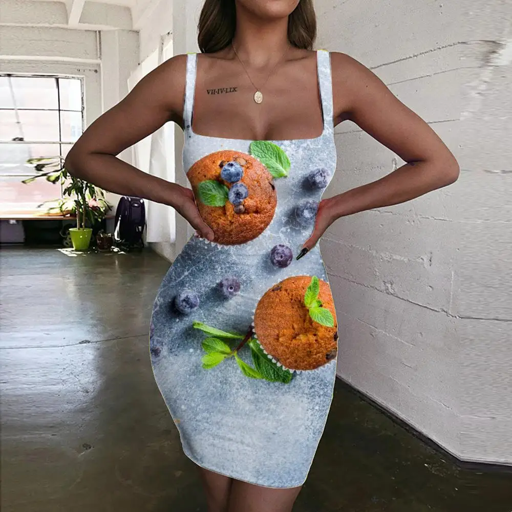 KYKU Brand Cake Dress Women Food Halter Sleeveless Blueberry Ladies Dresses Cute Bodycon Dress Womens Clothing Plus Size Vintage
KYKU Brand Cake Dress Women Food Halter Sleeveless Blueberry Ladies Dresses Cute Bodycon Dress Womens Clothing Plus Size Vintage