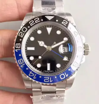 Hot Mens Watch Automatic Mechanical Watches GMT Stainless Steel Blue Red Ceramic Sapphire Glass 40mm Men Watches Wrist Watches
Hot Mens Watch Automatic Mechanical Watches GMT Stainless Steel Blue Red Ceramic Sapphire Glass 40mm Men Watches Wrist Watches