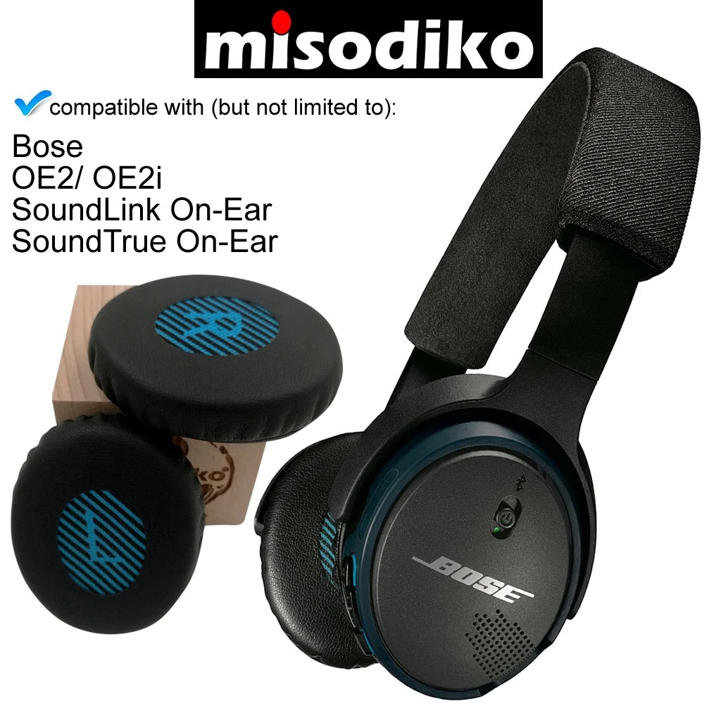 Almohadilla de Repuesto de Cuero sintético para Cascos kwmobile 2X Almohadillas para Auriculares Bose On-Ear Wireless / OE2 / SoundTrue OE