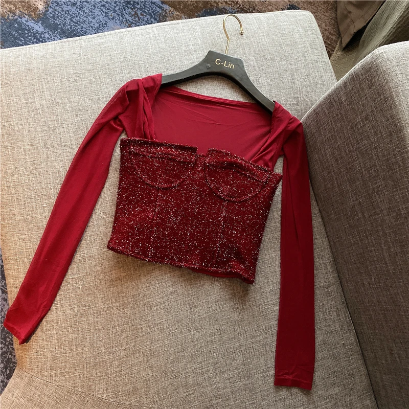 Twopiece Womens Blouse 2020 Spring and Summer New Sexy Tops Tube Top Outer Wear Set Ladies Shirts Blusas Femme
Twopiece Womens Blouse 2020 Spring and Summer New Sexy Tops Tube Top Outer Wear Set Ladies Shirts Blusas Femme