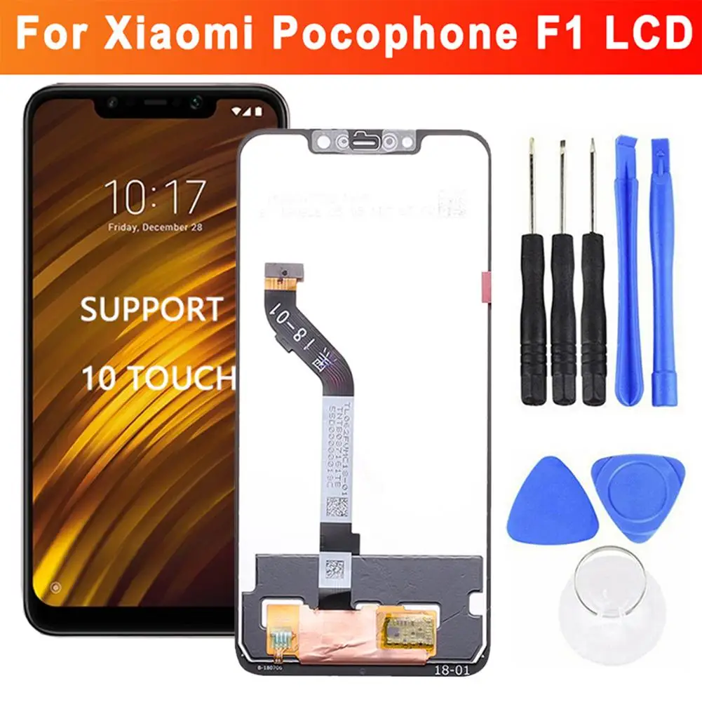 Replacement LCD Display Touch Screen Digitizer Assembly Parts + Tool Without Frame For Xiaomi Poco F1 Accessories 100% New
Replacement LCD Display Touch Screen Digitizer Assembly Parts + Tool Without Frame For Xiaomi Poco F1 Accessories 100% New