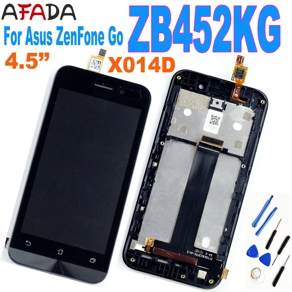 

4.5'' LCD for Asus ZenFone Go ZB452KG X014D LCD Display Touch Screen Digitizer Assembly Replacement with Frame