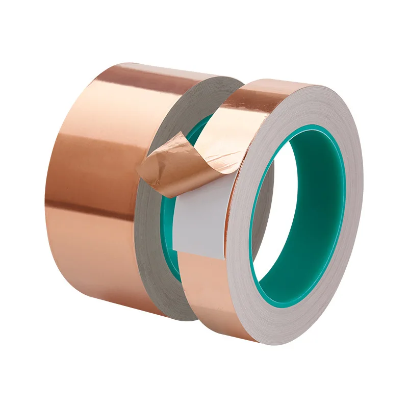 Single Side Conductive Copper Foil Tape for EMI Shielding Anti-interference Adhesive Heat Resist Tape 20M/roll 3mm 5mm 8mm width
Single Side Conductive Copper Foil Tape for EMI Shielding Anti-interference Adhesive Heat Resist Tape 20M/roll 3mm 5mm 8mm width