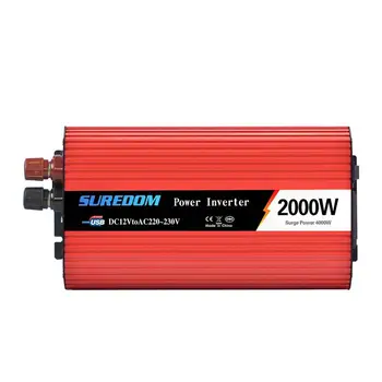 2000W Inverter Car Power Converter 12V To 220V Car Inverter Solar Power Converter Mobile Phone Charging
2000W Inverter Car Power Converter 12V To 220V Car Inverter Solar Power Converter Mobile Phone Charging