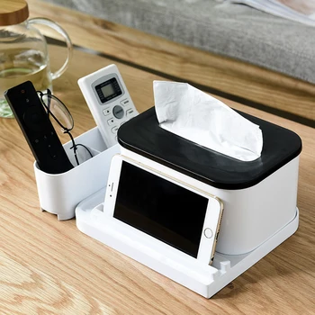 Tissue Box Napkin Cover Holder with Remote Controller Holder Multi-functional Home Office Desk Organizer Storage Box Container
Tissue Box Napkin Cover Holder with Remote Controller Holder Multi-functional Home Office Desk Organizer Storage Box Container