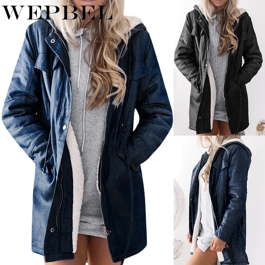 WEPBEL Women's Solid Color with Plush Warm Jacket Autumn and Winter Long Sleeve Pocket Zipper Casual Long Coat
WEPBEL Women's Solid Color with Plush Warm Jacket Autumn and Winter Long Sleeve Pocket Zipper Casual Long Coat