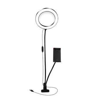 ABHU-20cm Ring Light Selfie 2In1 Kit with Phone Holder for IPad Makeup YouTube Video Live Stream Beauty Lighting Desktop Lamp 
ABHU-20cm Ring Light Selfie 2In1 Kit with Phone Holder for IPad Makeup YouTube Video Live Stream Beauty Lighting Desktop Lamp