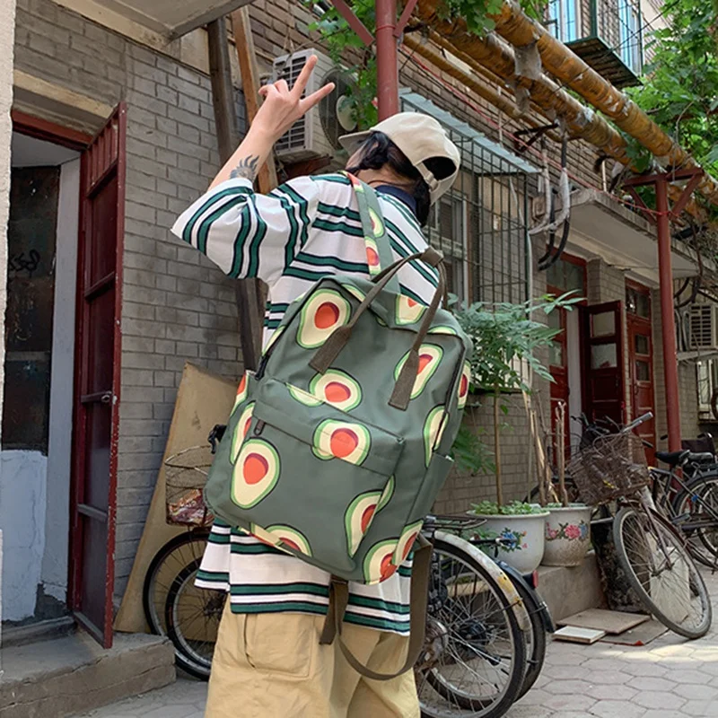 Cartoon Fruit Print Lady Backpack Large Capacity Student Travel School Backpack Backpack,Avocado Green
Cartoon Fruit Print Lady Backpack Large Capacity Student Travel School Backpack Backpack,Avocado Green