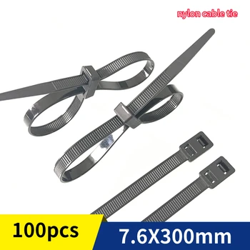 12Inch Heavy Duty Zip ties Unique Double Self-Lock Black 8X300Nylon Cable Ties Fasten Loop Electrical Wire ties UV 100Pack 
12Inch Heavy Duty Zip ties Unique Double Self-Lock Black 8X300Nylon Cable Ties Fasten Loop Electrical Wire ties UV 100Pack