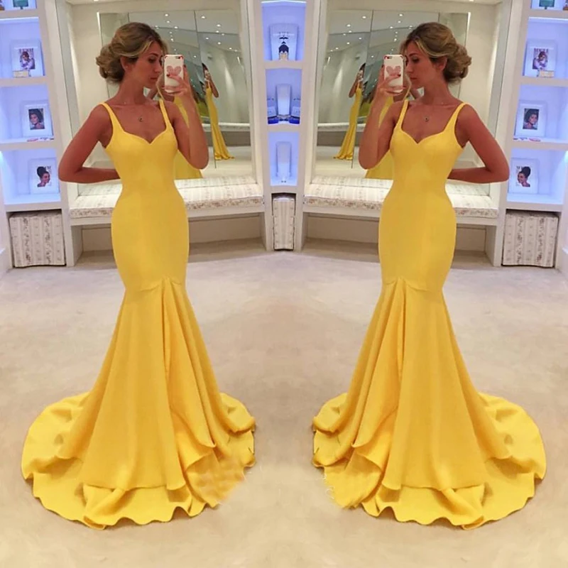 Yellow Mermaid Prom Dresses 2020 Sexy Sweetheart Neck Long Formal Evening Party Gowns Custom Made vestidos de fiesta
Yellow Mermaid Prom Dresses 2020 Sexy Sweetheart Neck Long Formal Evening Party Gowns Custom Made vestidos de fiesta