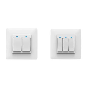 2 Set WiFi Smart Light Switch Push Button Smart Life/Tuya APP Remote Control Works EU Plug, 2 Gang & 3 Gang
2 Set WiFi Smart Light Switch Push Button Smart Life/Tuya APP Remote Control Works EU Plug, 2 Gang & 3 Gang