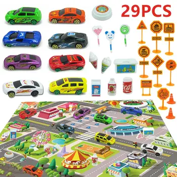 29Pcs City Map Car Toys Model Crawling Mat Game Pad for Children Interactive Play House Toys (10Pc Road Sign+8Pc Car+1Pc Map)
29Pcs City Map Car Toys Model Crawling Mat Game Pad for Children Interactive Play House Toys (10Pc Road Sign+8Pc Car+1Pc Map)