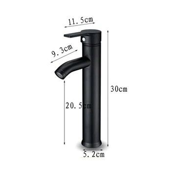 S,L Matte Black Bathroom Sink Faucet Basin Cold / Hot Mixer Tap Single Handle Baking Varnish Process
S,L Matte Black Bathroom Sink Faucet Basin Cold / Hot Mixer Tap Single Handle Baking Varnish Process
