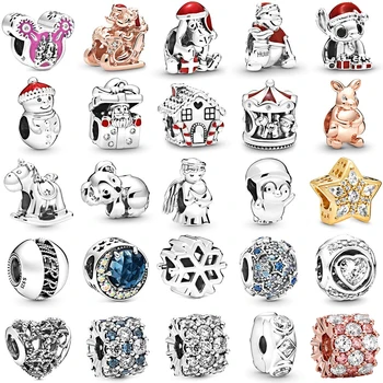 NEW 100% 925 Sterling Silver Winter Christmas Series Rose Gold Cute Animal Charms Fit Original Beads Bracelets DIY Jewelry Gift
NEW 100% 925 Sterling Silver Winter Christmas Series Rose Gold Cute Animal Charms Fit Original Beads Bracelets DIY Jewelry Gift