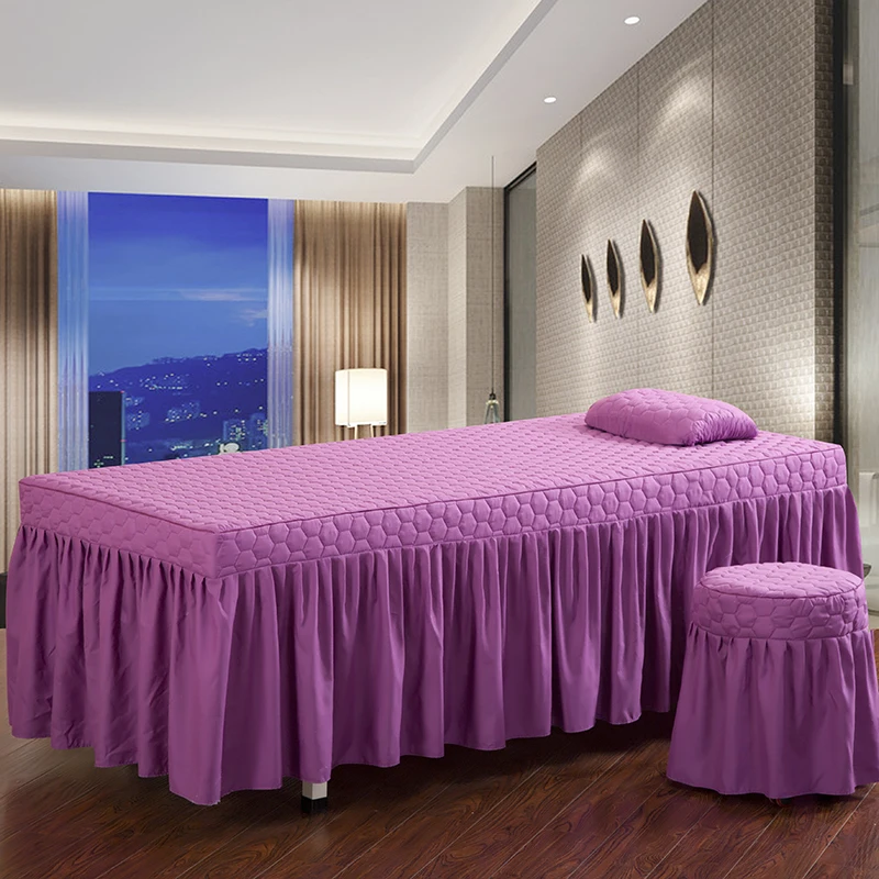 Details about   Beauty Salon Bedspread Bed Skirt 1PC Polyester/cotton 16 Colors Solid Color 