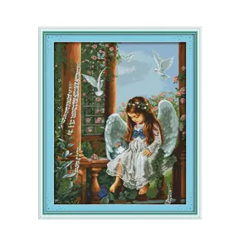 Joy Sunday Cross Stitch Kit Love Angel Patterns 14CT 11CT Printed Cross Stitch Kits Fabric Handmade Embroidery Needlework Sets
Joy Sunday Cross Stitch Kit Love Angel Patterns 14CT 11CT Printed Cross Stitch Kits Fabric Handmade Embroidery Needlework Sets