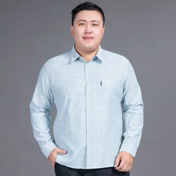 Extra Large Summer Youth Big Size Shirt Male Fat Plus Fat plus Fat Man Leisure Loose Stripes Long Sleeve Shirt 
Extra Large Summer Youth Big Size Shirt Male Fat Plus Fat plus Fat Man Leisure Loose Stripes Long Sleeve Shirt