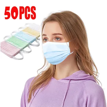 50 Pcs Disposable Face Mask Color Mixing Non-Woven 3 Layer Face Masks For Germ Protection For Adults Mascarillas Flag Bandana 
50 Pcs Disposable Face Mask Color Mixing Non-Woven 3 Layer Face Masks For Germ Protection For Adults Mascarillas Flag Bandana