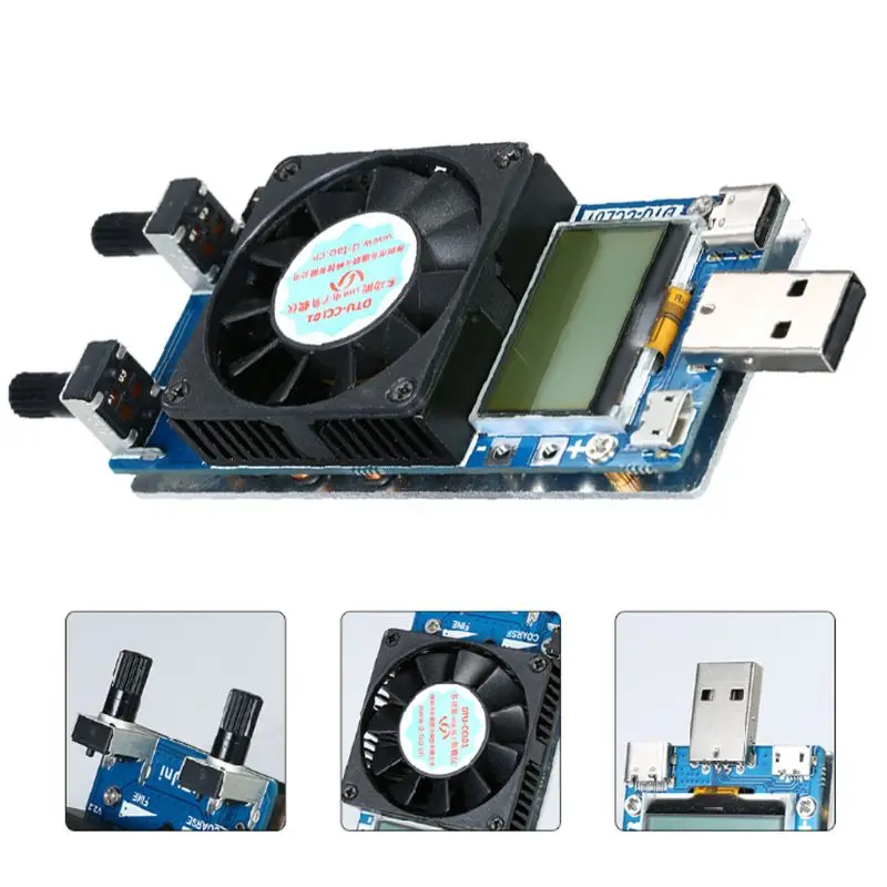 35W USB Electronic Load Tester Module Constant Current Resistance 0.2A~3A Power Battery Tester Good Quality
35W USB Electronic Load Tester Module Constant Current Resistance 0.2A~3A Power Battery Tester Good Quality