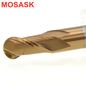 MOSASK 2 Flutes HRC60 R0.75 R1.0 R1.5 Solid Cemented Carbide Cutter Processing Stainless Steel Ball Nose End Mill
MOSASK 2 Flutes HRC60 R0.75 R1.0 R1.5 Solid Cemented Carbide Cutter Processing Stainless Steel Ball Nose End Mill