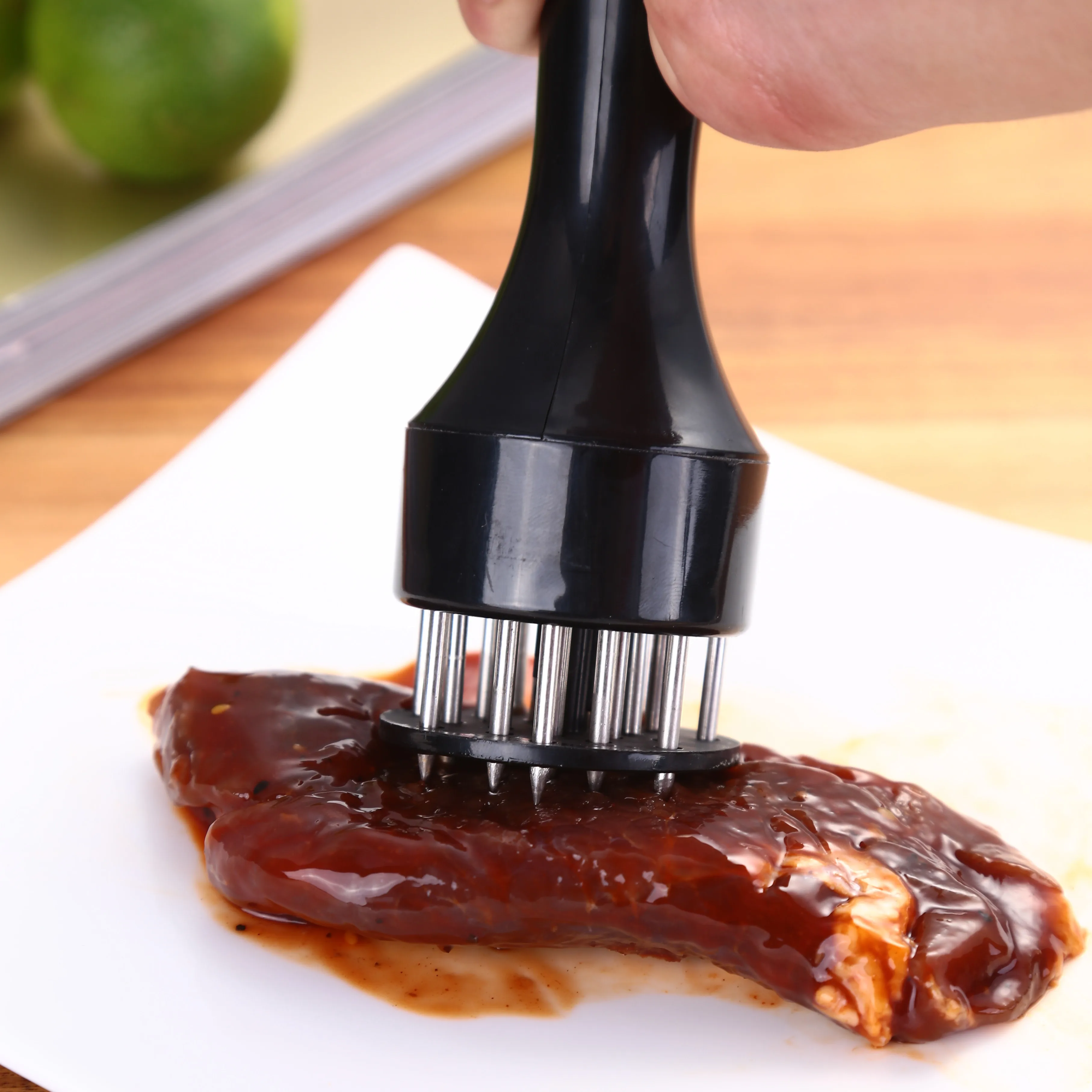 Useful Meat Tenderizer Beef Needle Knife Device Kitchen Tool Ultra Sharp Needle Stainless Steel Blades Steak Fish Tenderness
Useful Meat Tenderizer Beef Needle Knife Device Kitchen Tool Ultra Sharp Needle Stainless Steel Blades Steak Fish Tenderness