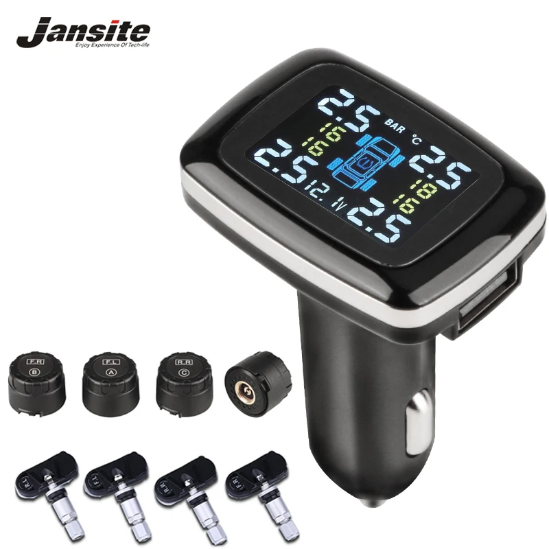 Jansite Car TPMS Tire Alarm Pressure Monitoring System Sensors Cigarette Lighter USB port Security Alarm Systems tire pressure
Jansite Car TPMS Tire Alarm Pressure Monitoring System Sensors Cigarette Lighter USB port Security Alarm Systems tire pressure