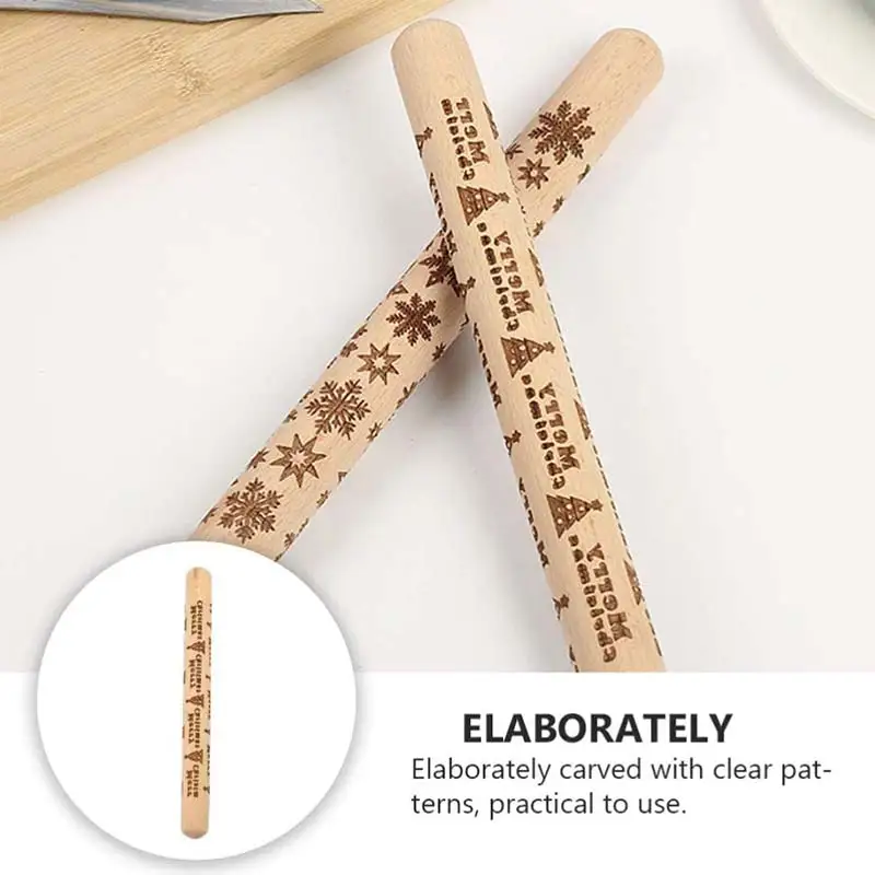 Handmade Rolling Pin Christmas Printing Christmas Embossing Carving Roll Reindeer Snowflake
Handmade Rolling Pin Christmas Printing Christmas Embossing Carving Roll Reindeer Snowflake