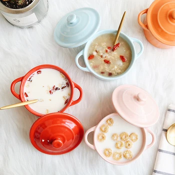 Baking bowl pudding steamed egg soup bowl with lid binaural baking tableware ceramic dessert bowl oven bowl stew pot LB70717
Baking bowl pudding steamed egg soup bowl with lid binaural baking tableware ceramic dessert bowl oven bowl stew pot LB70717