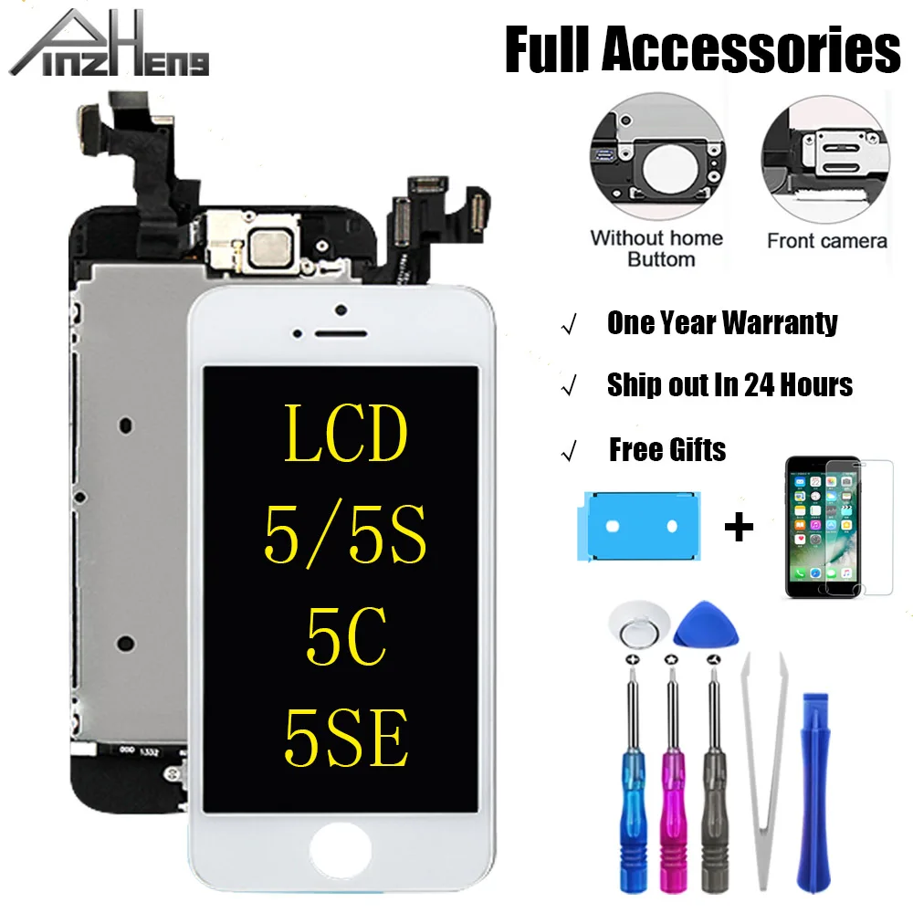 PINZHENG AAAA Digitizer Assembly Screen LCD For iPhone 5 5C 5S 5SE Display Digitizer 3D Touch LCD Replacement With Front Camera
PINZHENG AAAA Digitizer Assembly Screen LCD For iPhone 5 5C 5S 5SE Display Digitizer 3D Touch LCD Replacement With Front Camera