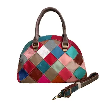 Patchwork Leather Handbags Multi-Color Shoulder Bag 
Patchwork Leather Handbags Multi-Color Shoulder Bag