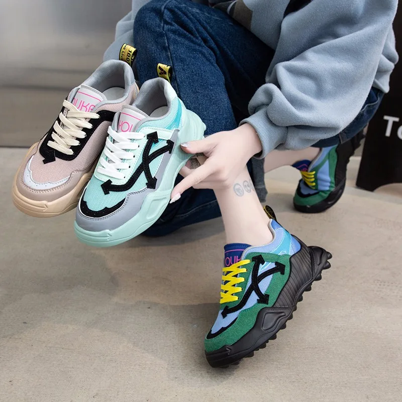 Online Celebrity Dad Shoes Women's INS Fashion 2020 Spring Korean-style Mixed Colors Platform Thick Bottomed Running Wisdom Smok
Online Celebrity Dad Shoes Women's INS Fashion 2020 Spring Korean-style Mixed Colors Platform Thick Bottomed Running Wisdom Smok