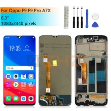 Bloc écran tactile Lcd avec châssis, pièce de rechange pour OPPO F9/F9 Pro=