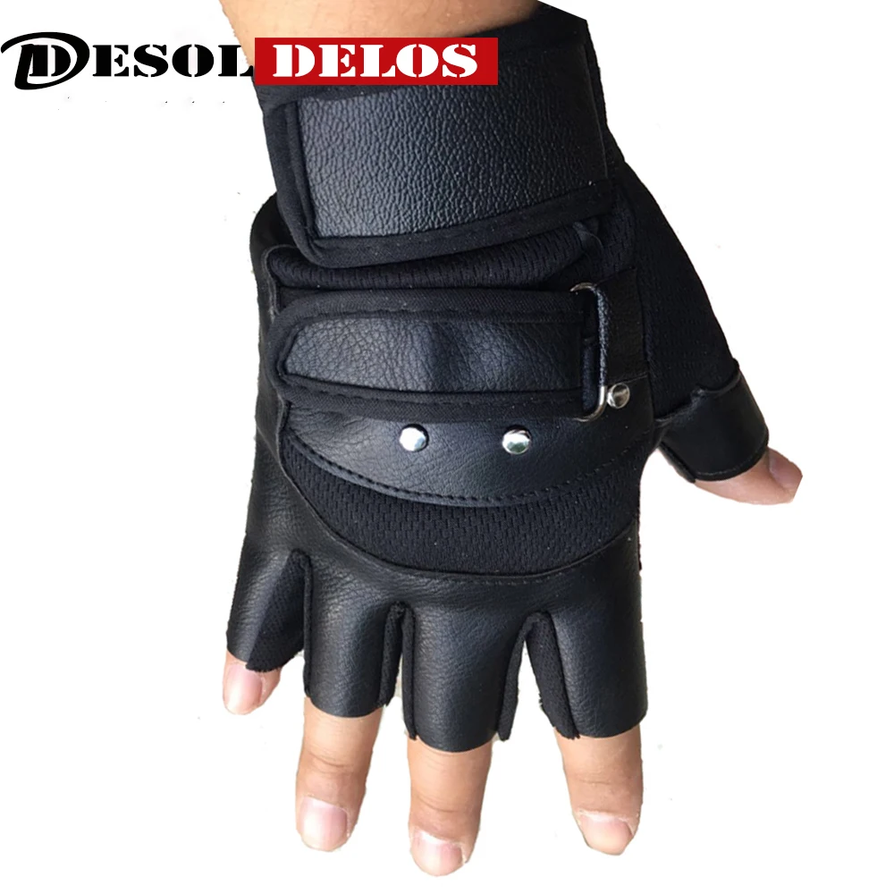 DesolDelos Men Fingerless Gloves PU Leather Tactical Gloves Half Finger Elastic Mitten Outdoor Sport Anti Slip Breathable luvas 
DesolDelos Men Fingerless Gloves PU Leather Tactical Gloves Half Finger Elastic Mitten Outdoor Sport Anti Slip Breathable luvas
