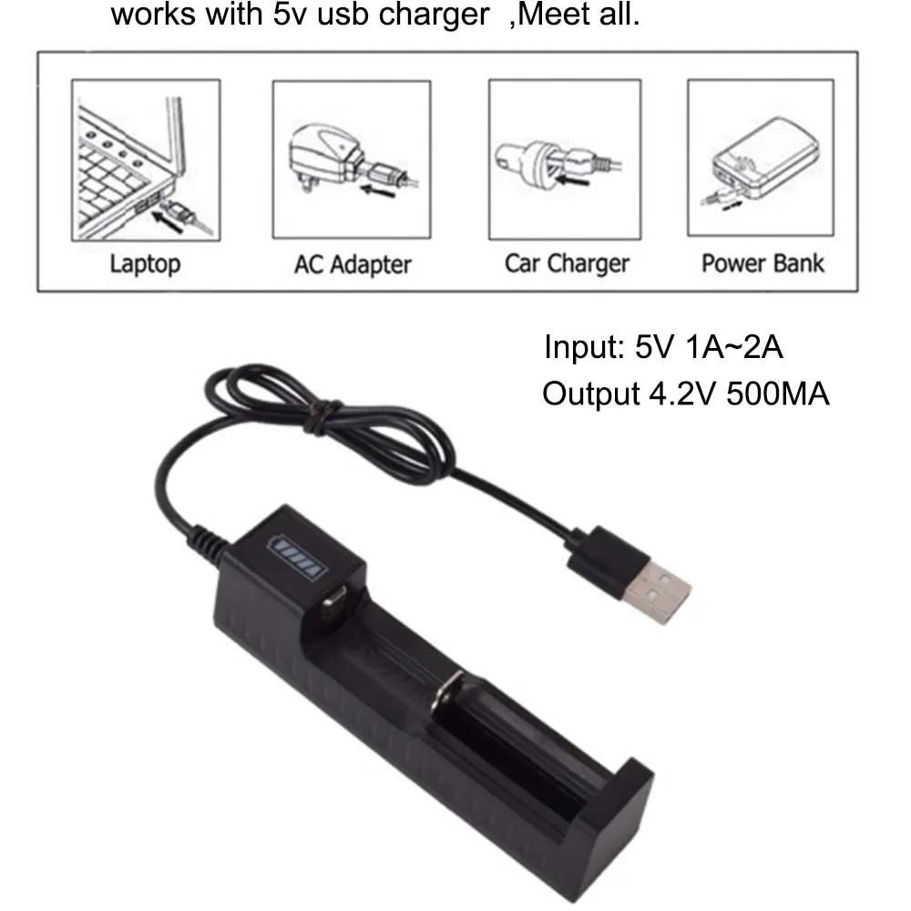 

18650 Батарея Зарядное устройство USB Батарея адаптер светодиодный смарт-Зарядное устройство ing для Перезаряжаемые батареи li-ion 18650 26650 14500 18350 16340