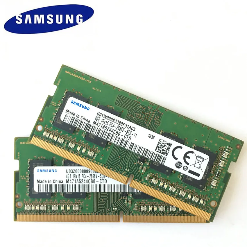 Память для ноутбука Samsung DDR4 8 Гб (2 шт. х 4 Гб) PC4 2666 в DIMM память 4G МГц ОЗУ | Компьютеры и