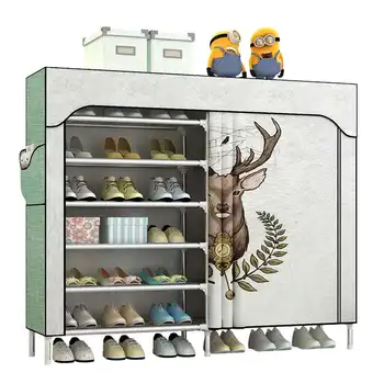 Shoe rack multi-layer shoe cabinet home simple door storage shoe rack Oxford cloth dormitory dust cloth cabinet economy
Shoe rack multi-layer shoe cabinet home simple door storage shoe rack Oxford cloth dormitory dust cloth cabinet economy
